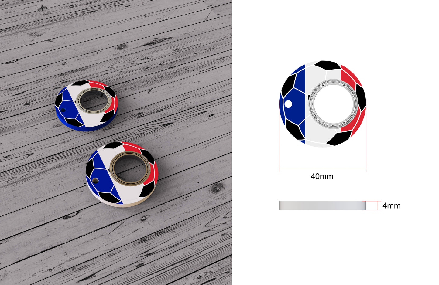 Soccer World Cup Keychain Fidget Spinner