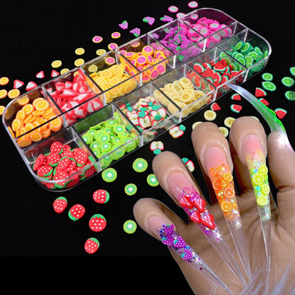 Fruit Slice Soft Nail and Slime Accessories