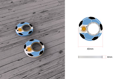 Soccer World Cup Keychain Fidget Spinner